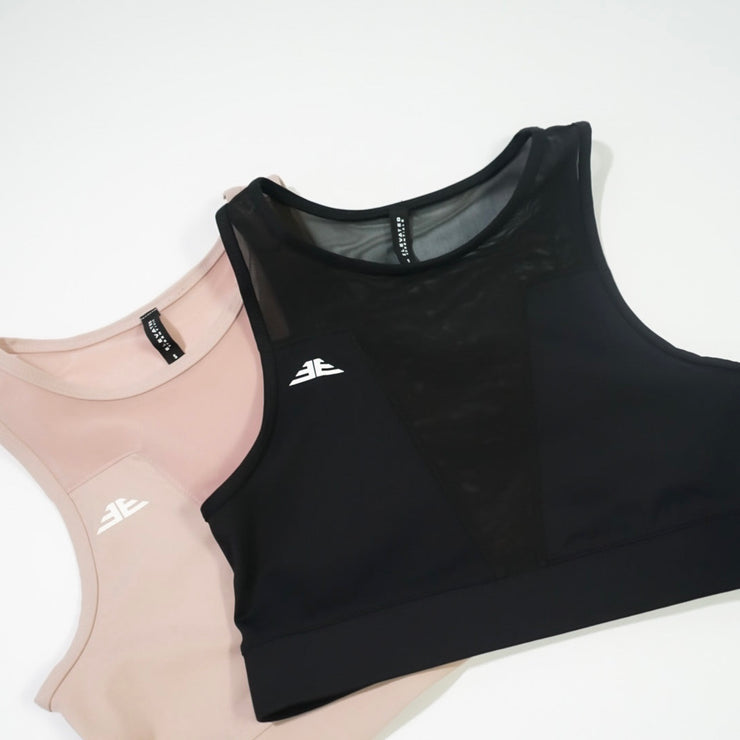 Lux V-Mesh Top - Black