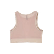 Lux V-Mesh Top - Blush Pink